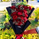 بوكيه عيد ميلاد جوري احمر